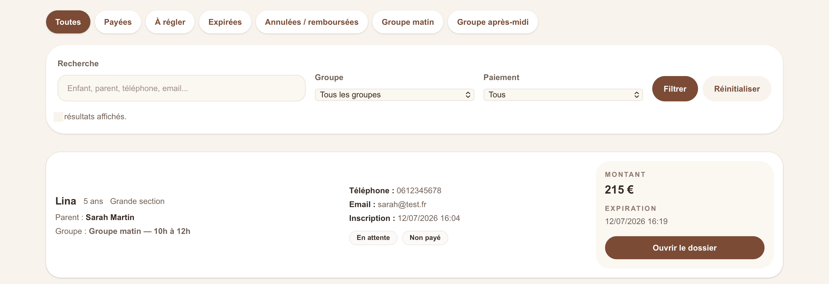 Inscription fictive dans l’administration